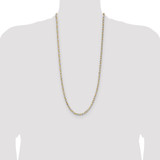 Sterling Silver And Vermeil 3.5mm Diamond-cut Rope Chain - QD-15FE40E1-8830