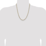 Sterling Silver And Vermeil 3.5mm Diamond-cut Rope Chain - QD-48F2678A-4167
