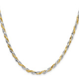 Sterling Silver And Vermeil 3.5mm Diamond-cut Rope Chain - QD-977D6D1D-9035