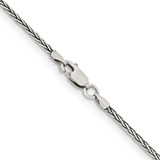 Sterling Silver Antiqued 1.6mm Solid Square Spiga Chain - QF-AF698340-7985