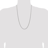 Sterling Silver Antiqued 1.6mm Solid Square Spiga Chain - QF-FE2BF4FD-1658