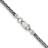 Sterling Silver Antiqued 2.2mm Solid Square Spiga Chain - QF-96BDA227-8110