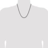 Sterling Silver Antiqued 3.1mm D/C Square Franco Chain - QQ-0C7EE6E9-8313