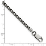 Sterling Silver Antiqued 3.1mm D/C Square Franco Chain - QQ-86DAC86C-1852