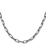 Sterling Silver Antiqued 4.8mm Elongated Open Link Chain - QF-7216C926-8099