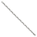 Sterling Silver Antiqued 4.8mm Elongated Open Link Chain - QF-DCCF22BF-1053