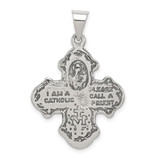 Sterling Silver Antiqued 4-way Medal - QC-FFDE5A6B-9918