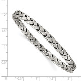 Sterling Silver Antiqued 5.25mm Slip-on Bangle - QB-7ADA4ED6-6339