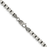 Sterling Silver Antiqued 5.2mm Round Box Chain - QF-F43CA47D-4644