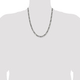 Sterling Silver Antiqued 5.5mm Figaro Chain - QF-5F203127-6202