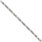 Sterling Silver Antiqued 5.5mm Figaro Chain - QF-88E3BE7F-3068