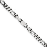 Sterling Silver Antiqued 5.5mm Figaro Chain - QF-D5D70DD8-8828