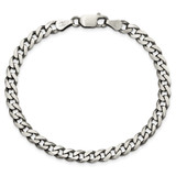 Sterling Silver Antiqued 6.0mm Curb Chain - QC-1218311E-8153