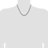 Sterling Silver Antiqued 6.0mm Curb Chain - QC-77DBDDDF-2206