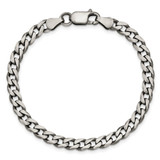 Sterling Silver Antiqued 6.0mm Curb Chain - QC-92B26F86-5673
