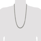 Sterling Silver Antiqued 6.5mm Curb Chain - QC-CF9BE738-3403