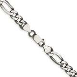 Sterling Silver Antiqued 6.5mm Figaro Chain - QF-B09D4005-2769