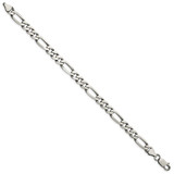 Sterling Silver Antiqued 6.5mm Figaro Chain - QF-D4C278EB-2288
