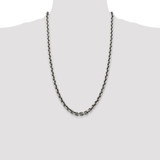 Sterling Silver Antiqued 7.0mm D/C Elongated Open Link Chain - QF-83534759-6432