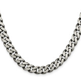 Sterling Silver Antiqued 7.5mm Curb Chain - QC-5057B888-9810