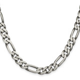 Sterling Silver Antiqued 7.75mm Figaro Chain - QF-889C851E-6876