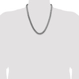 Sterling Silver Antiqued 8.3mm Curb Chain - QC-66C36F93-4785