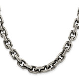 Sterling Silver Antiqued 8.6mm D/C Elongated Open Link Chain - QF-C5049099-8137