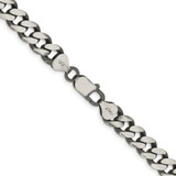Sterling Silver Antiqued 9.3mm Curb Chain - QC-A9660598-1291