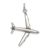 Sterling Silver Antiqued Airplane Charm - QC-A0B30FB2-3816