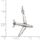 Sterling Silver Antiqued Airplane Charm - QC-A0B30FB2-3816