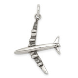 Sterling Silver Antiqued Airplane Charm - QC-A0B30FB2-3816