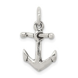 Sterling Silver Antiqued Anchor Charm - QC-E1112867-9064