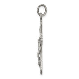 Sterling Silver Antiqued and Brushed INRI Crucifix Pendant - QC-78A95B6F-6319