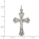 Sterling Silver Antiqued and Brushed INRI Crucifix Pendant - QC-78A95B6F-6319