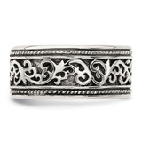 Sterling Silver Antiqued Band - QR-0B56DB8C-9324