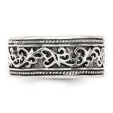 Sterling Silver Antiqued Band - QR-56D75B58-8333
