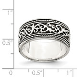 Sterling Silver Antiqued Band - QR-B3DC48CD-4481