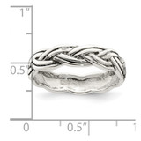 Sterling Silver Antiqued Celtic Band - QR-9820E84C-4940