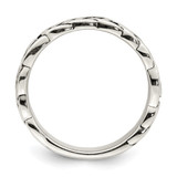 Sterling Silver Antiqued Celtic Knot Band - QR-877E3263-3778