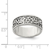 Sterling Silver Antiqued Celtic Knot Ring - QR-3E923AF5-2584