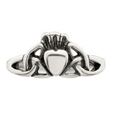 Sterling Silver Antiqued Claddagh Ring - QR-1EDB13DE-7655