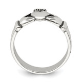 Sterling Silver Antiqued Claddagh Ring - QR-437890C3-1451