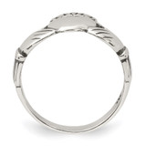 Sterling Silver Antiqued Claddagh Ring - QR-4B11F75F-9403