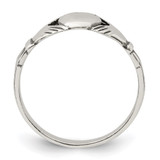 Sterling Silver Antiqued Claddagh Ring - QR-4DFDAA5E-7913