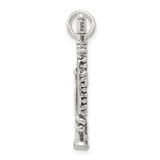 Sterling Silver Antiqued Clarinet Charm - QC-E758605F-7111