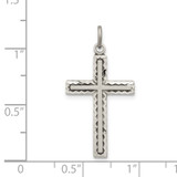 Sterling Silver Antiqued Cross Charm - QC-32FA5C27-6182