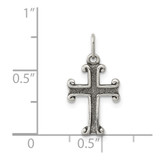 Sterling Silver Antiqued Cross Charm - QC-A5F2996F-6364
