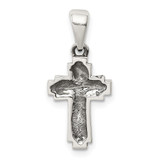 Sterling Silver Antiqued Cross Pendant - QC-9779FD6C-9133