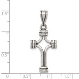 Sterling Silver Antiqued Cross Pendant - QC-CA7E0E65-8082