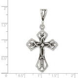 Sterling Silver Antiqued Cross Pendant - QC-FA3C4637-2766